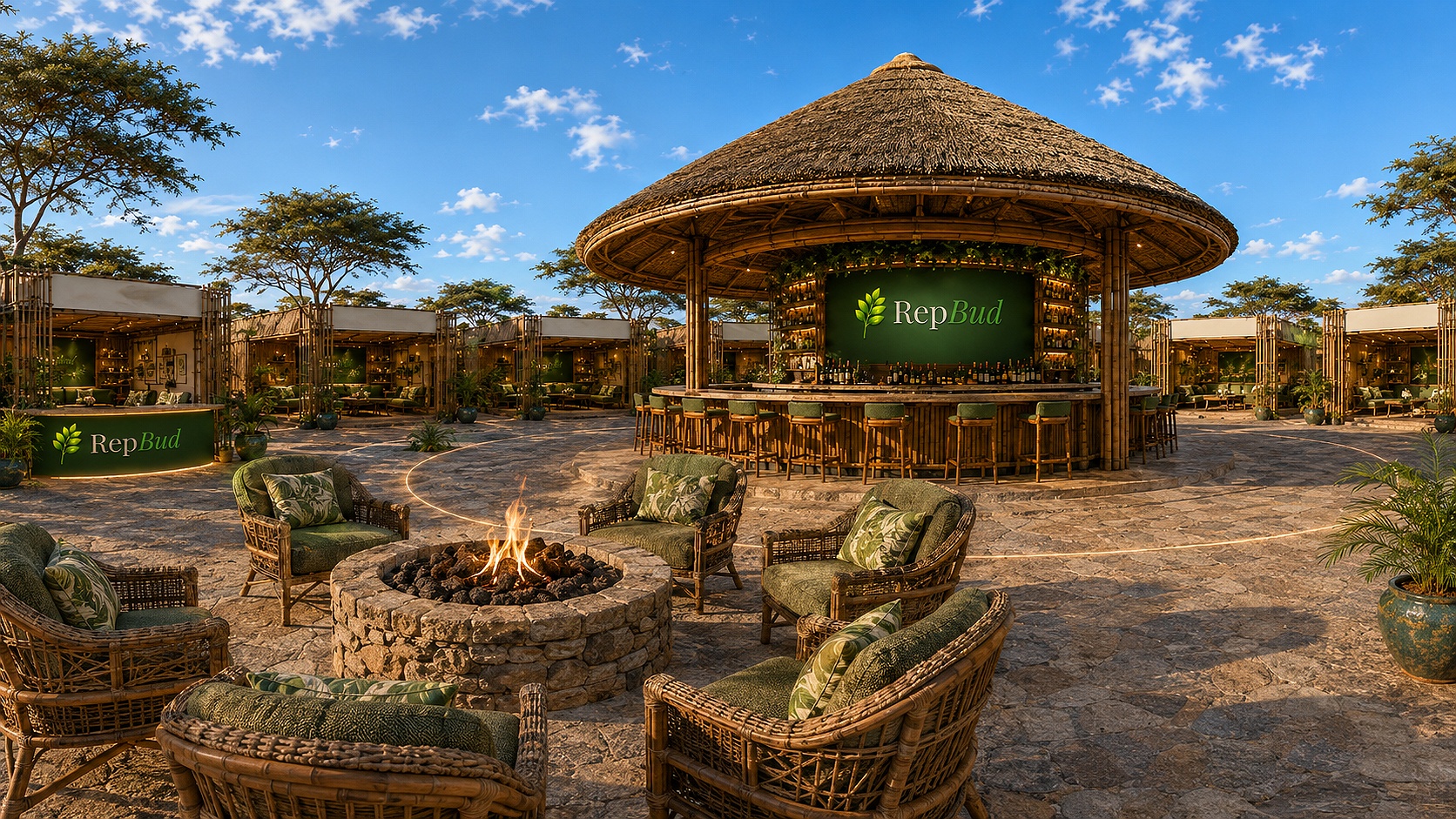 The boma at golden hour